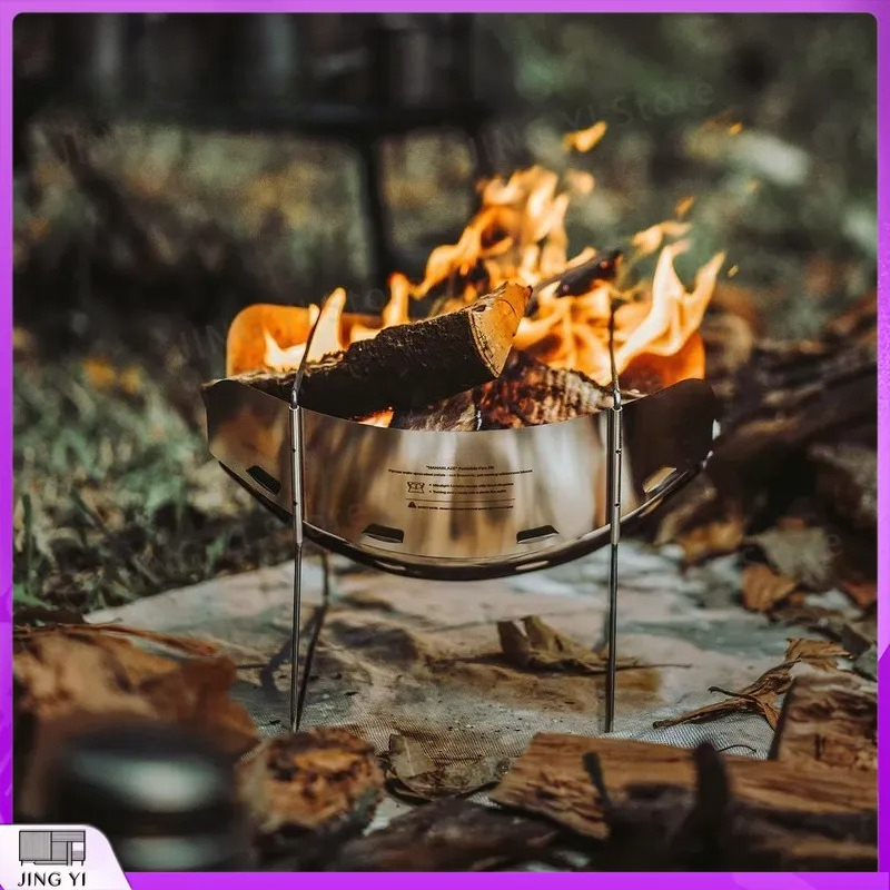 Camping Cooking Fire Pit - Ultralight Foldable Camping Stove Portable Wood