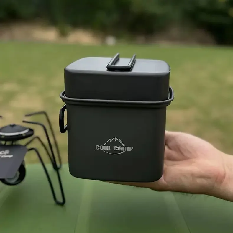 Camping Cooking Box Set - Outdoor Camping Square Pot Folding Portable