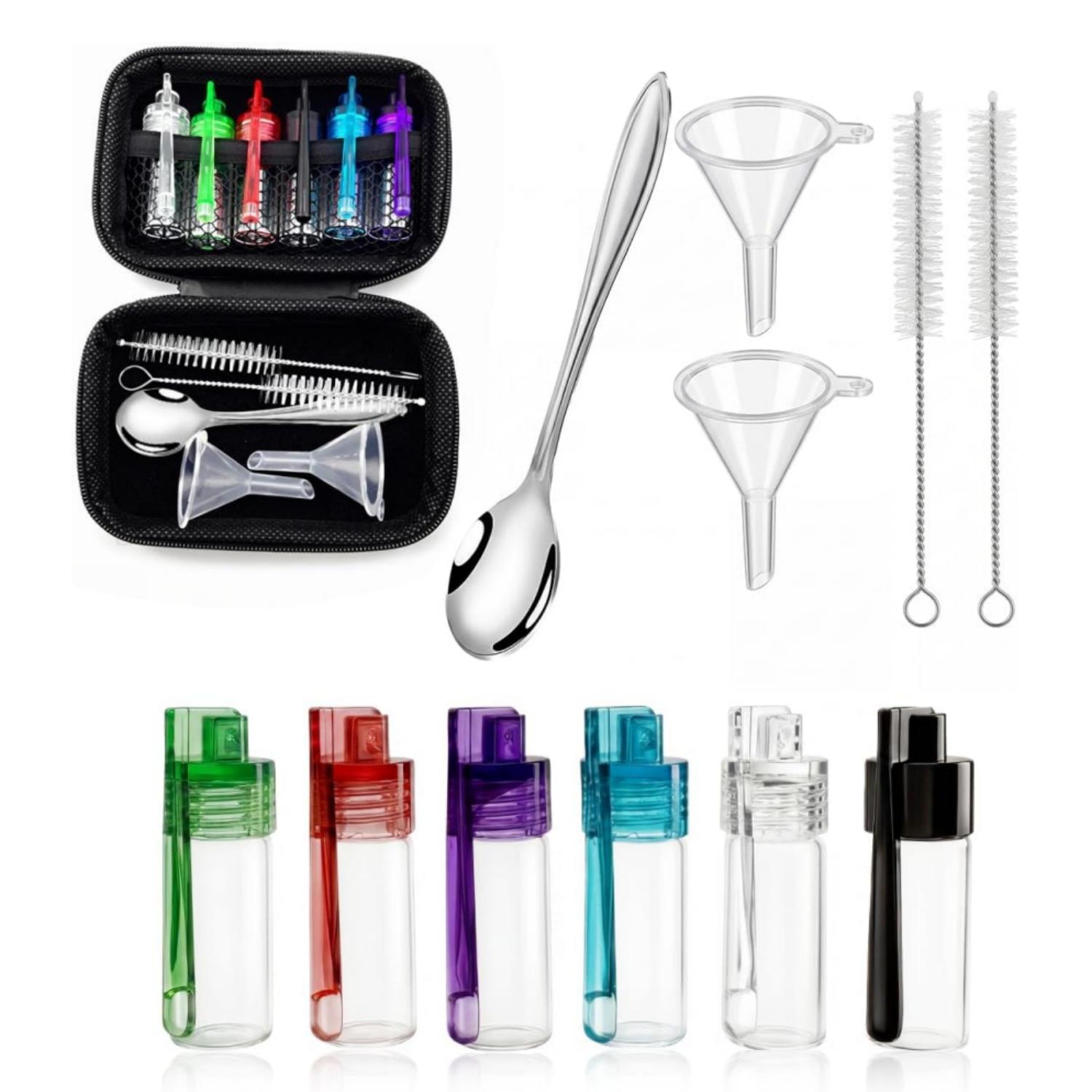 Camping Cooking Box Set - 6PCS Travel Spice Containers with Spoon,