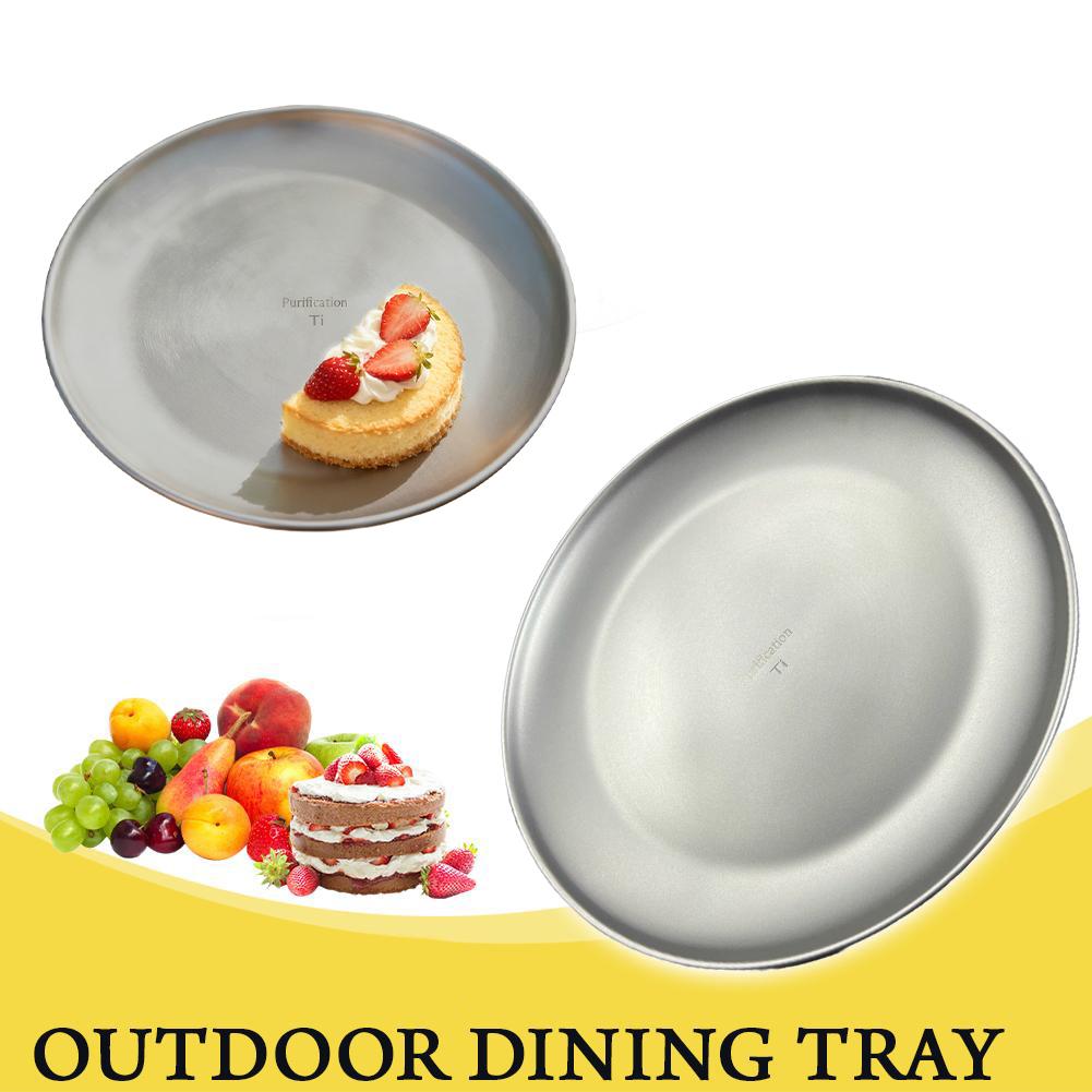 Camping Cooking Plate - Pure Titanium Camping Plate Ultralight Portable