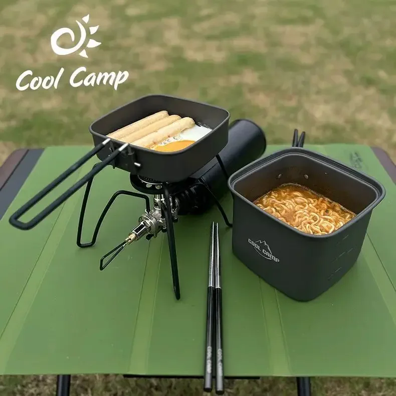 Outdoor Camping Square Pot Fol - Camping Cooking Box Set review and price