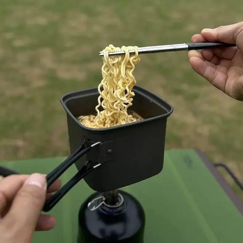Outdoor Camping Square Pot Fol - Camping Cooking Box Set review and price