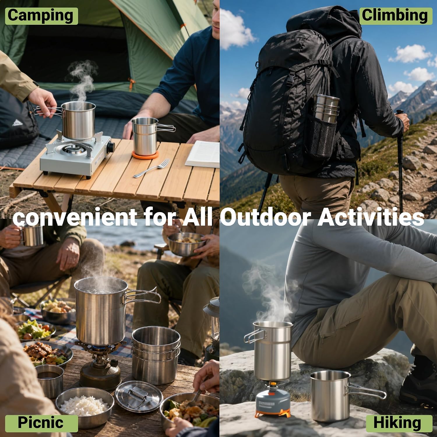 Foldable Camping Cups Mugs Cam - Camping Outdoor Cooking Set review and price