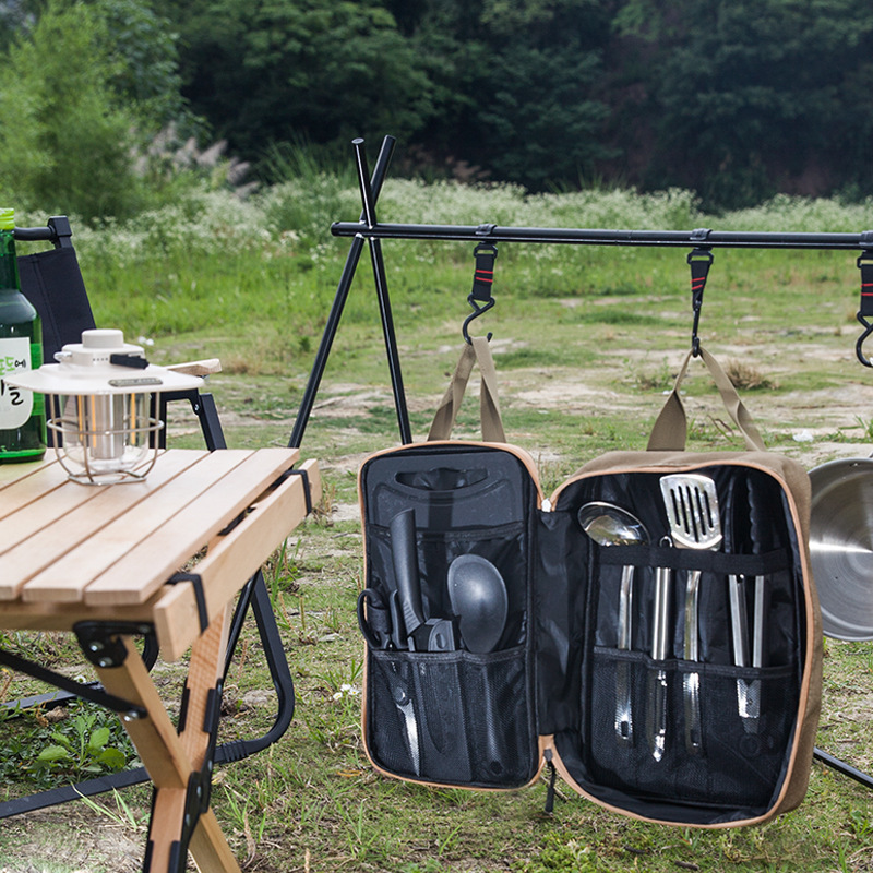 8pcs Camping Kitchen Cookware  - Camping Outdoor Cooking Set review and price