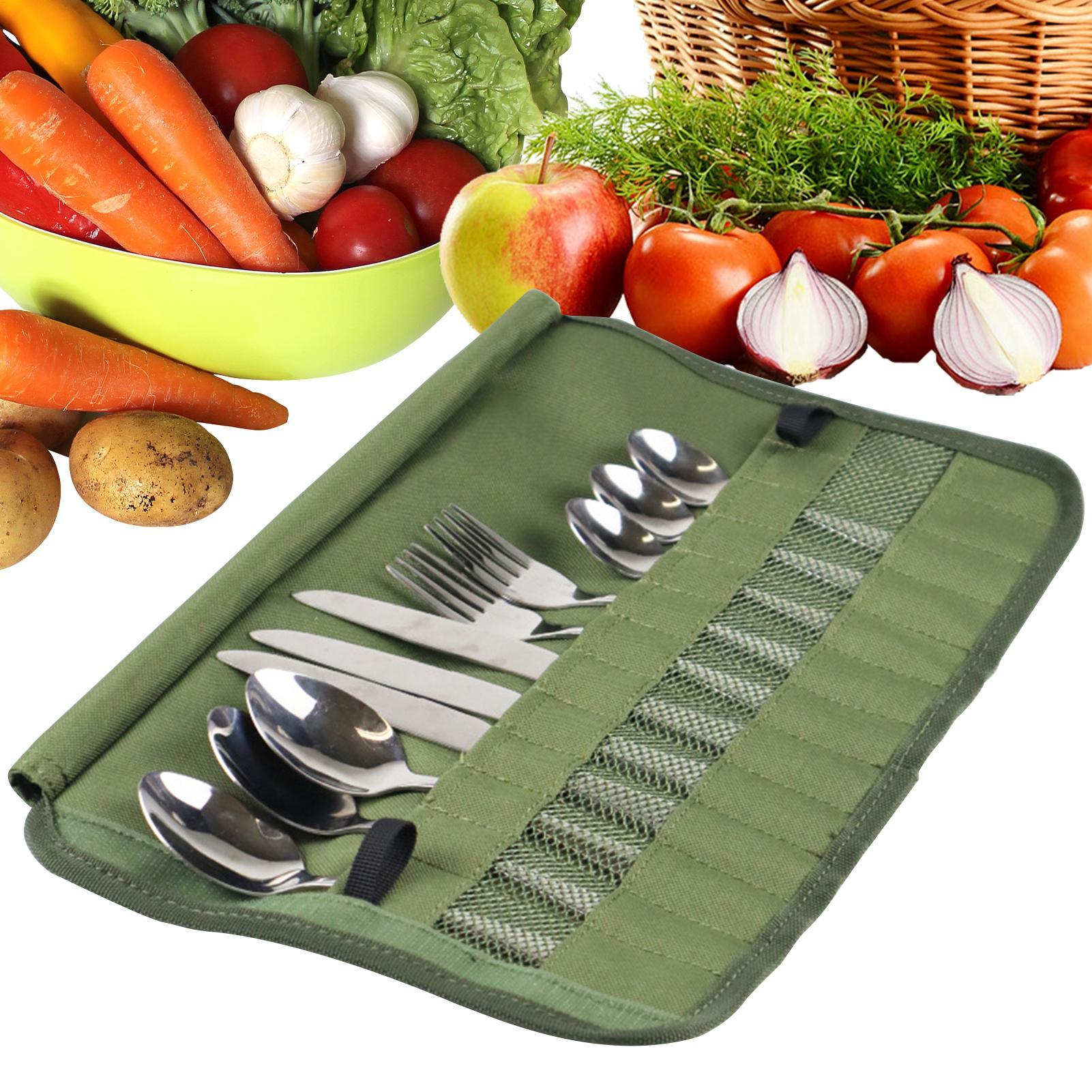 Camping Tableware Roll Bag Kit - Camping Cooking Box Set review and price