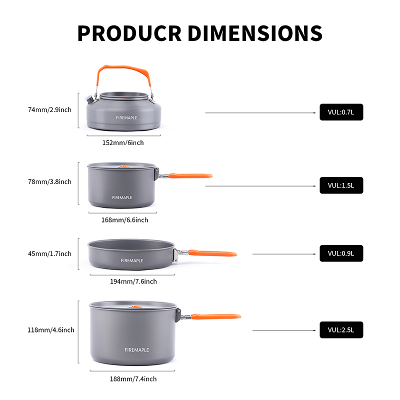 Fire Maple 4-5 Person Cookware - Camping Cooking Set 2 Person review and price