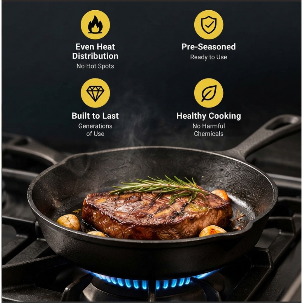3-Piece Cast Iron Skillet Set, - Skillet Cast Iron Camp review and price