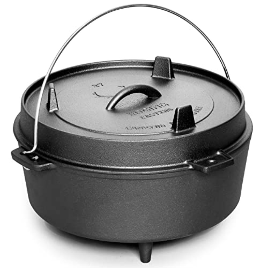 Pre-Seasoned Cast Iron Dutch O - Skillet Cast Iron Camp review and price