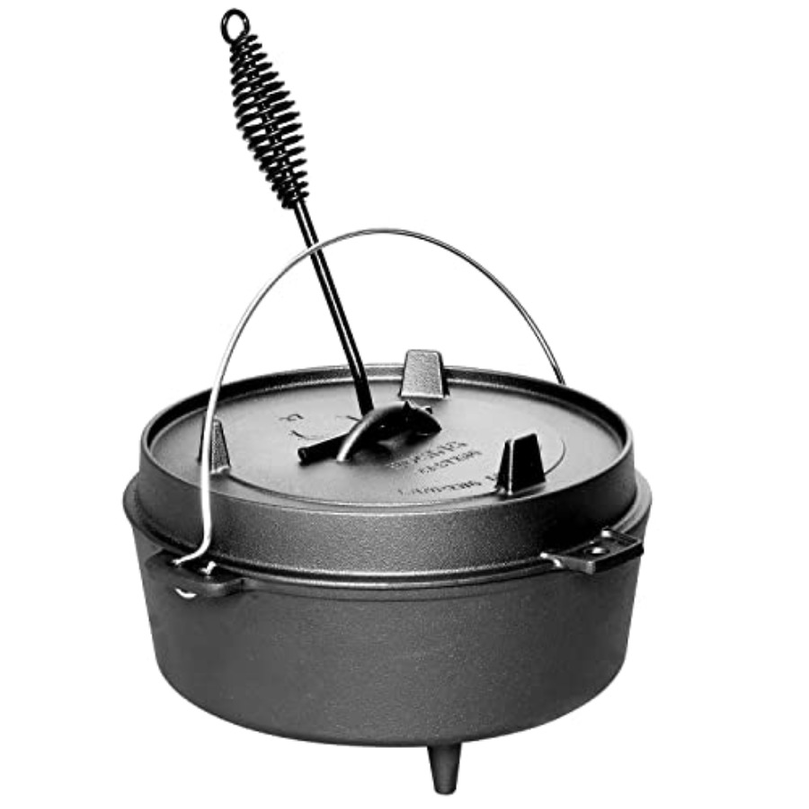 Pre-Seasoned Cast Iron Dutch O - Skillet Cast Iron Camp review and price