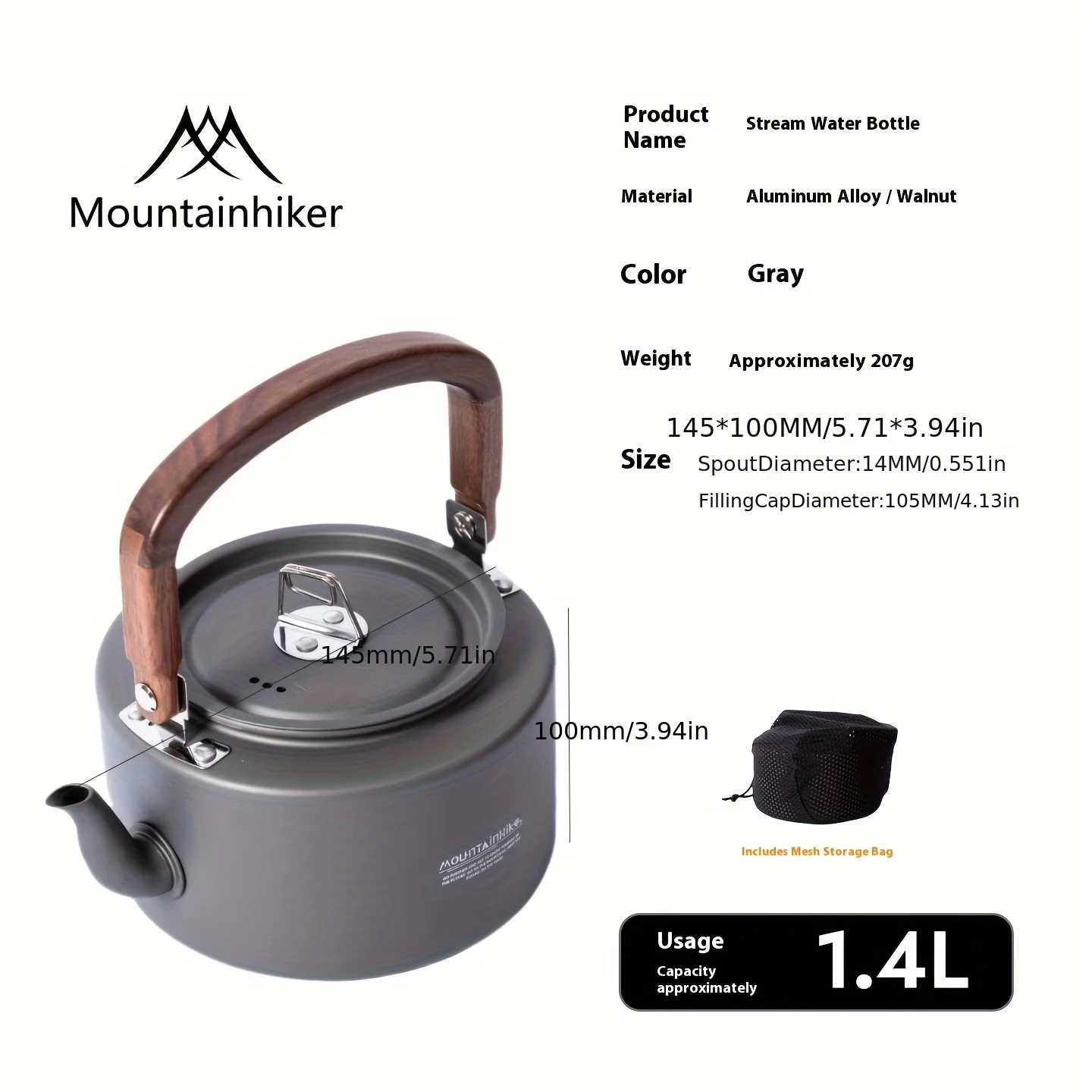 MOUNTAINHIKER Tea Kettle Campi - Camping Cooking Set 2 Person review and price