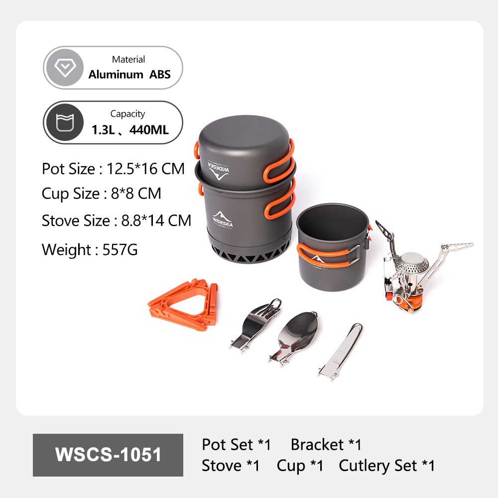 Widesea Portable Camping Cookw - Camping Cooking Set 2 Person review and price