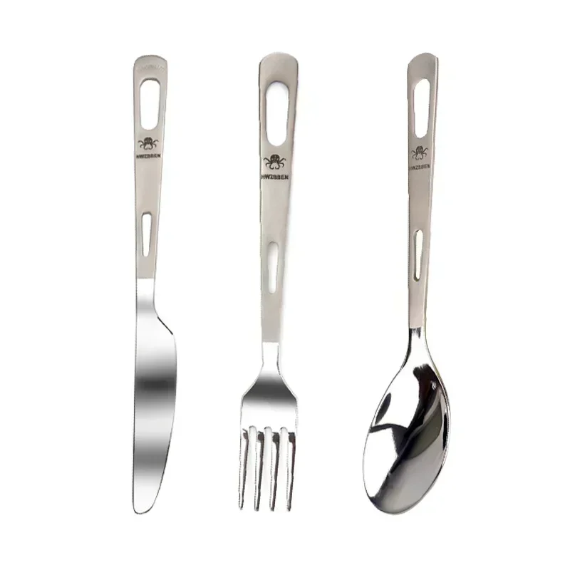 HWZBBEN Titanium Fork Spoon Kn - Camping Cooking Full Set review and price