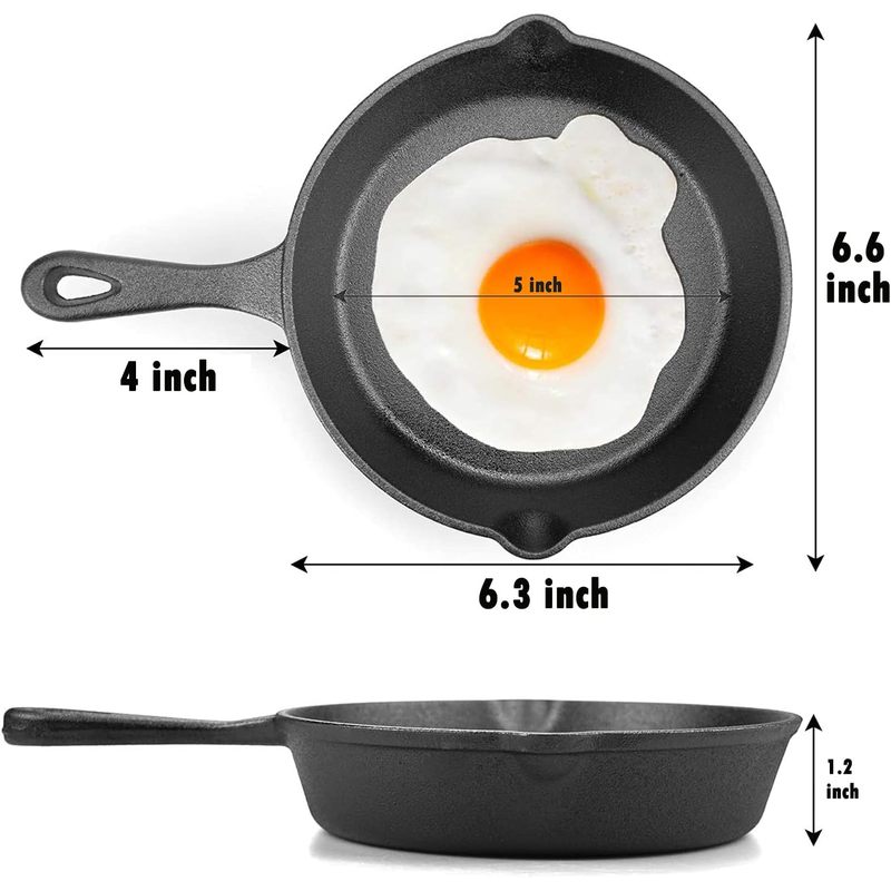 6 Inch Cast Iron Skillet, Fryi - Skillet Cast Iron Camp review and price