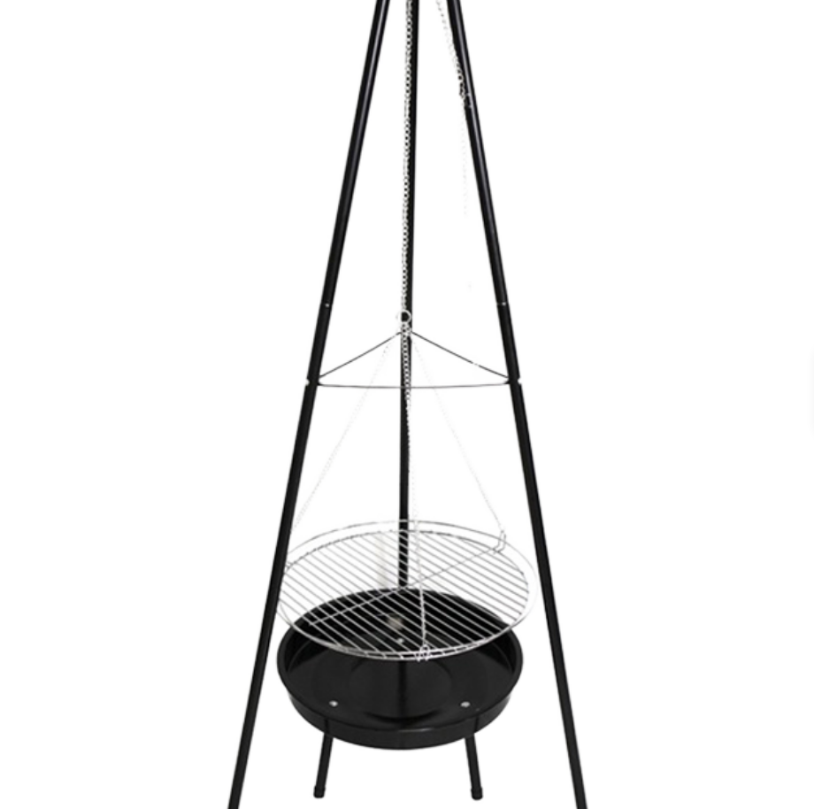 Heavy-Duty Tripod Hanging BBQ  - Camping Cooking Fire Pit review and price