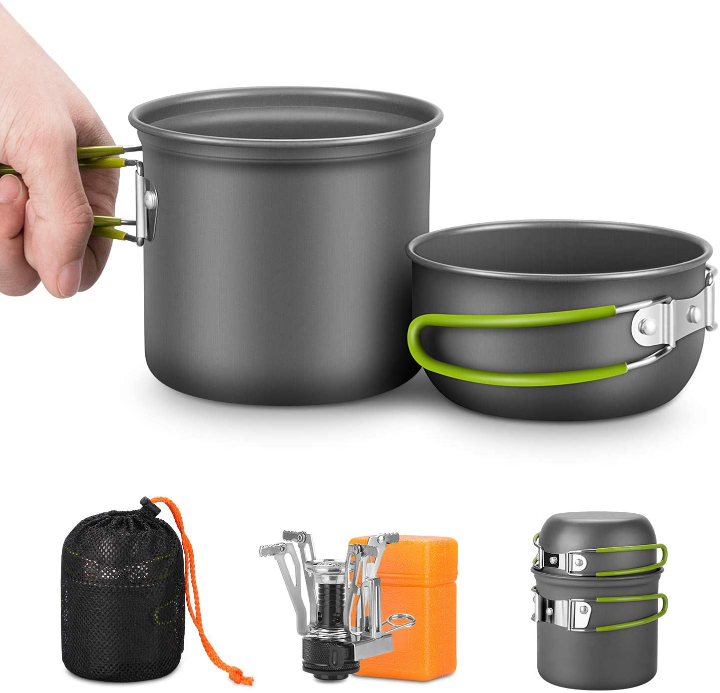 Camping Cookware Kit with Stov - Camping Cooking Box Set review and price