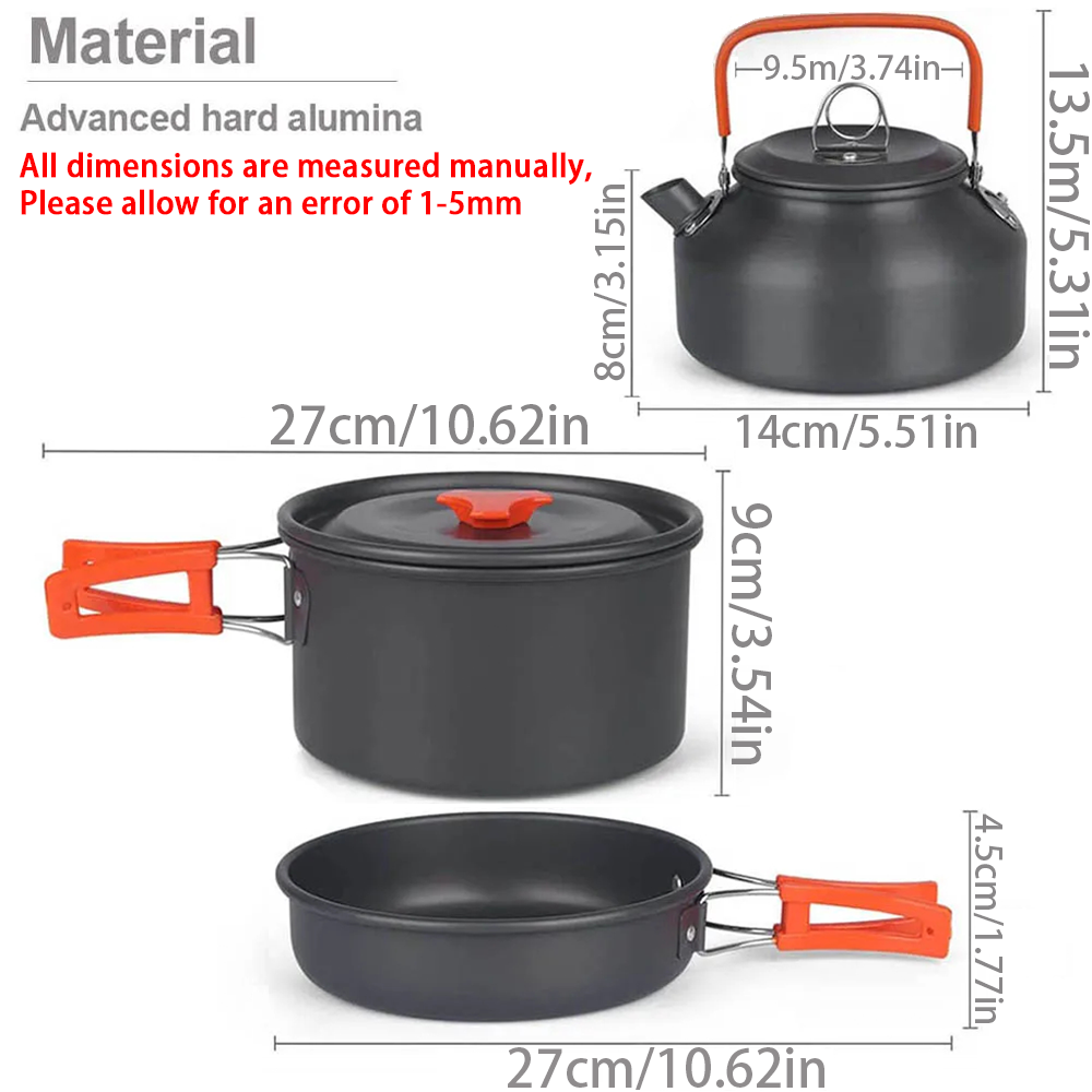 1pcs/1set Camping Cookware Kit - Camping Cooking Recipes review and price