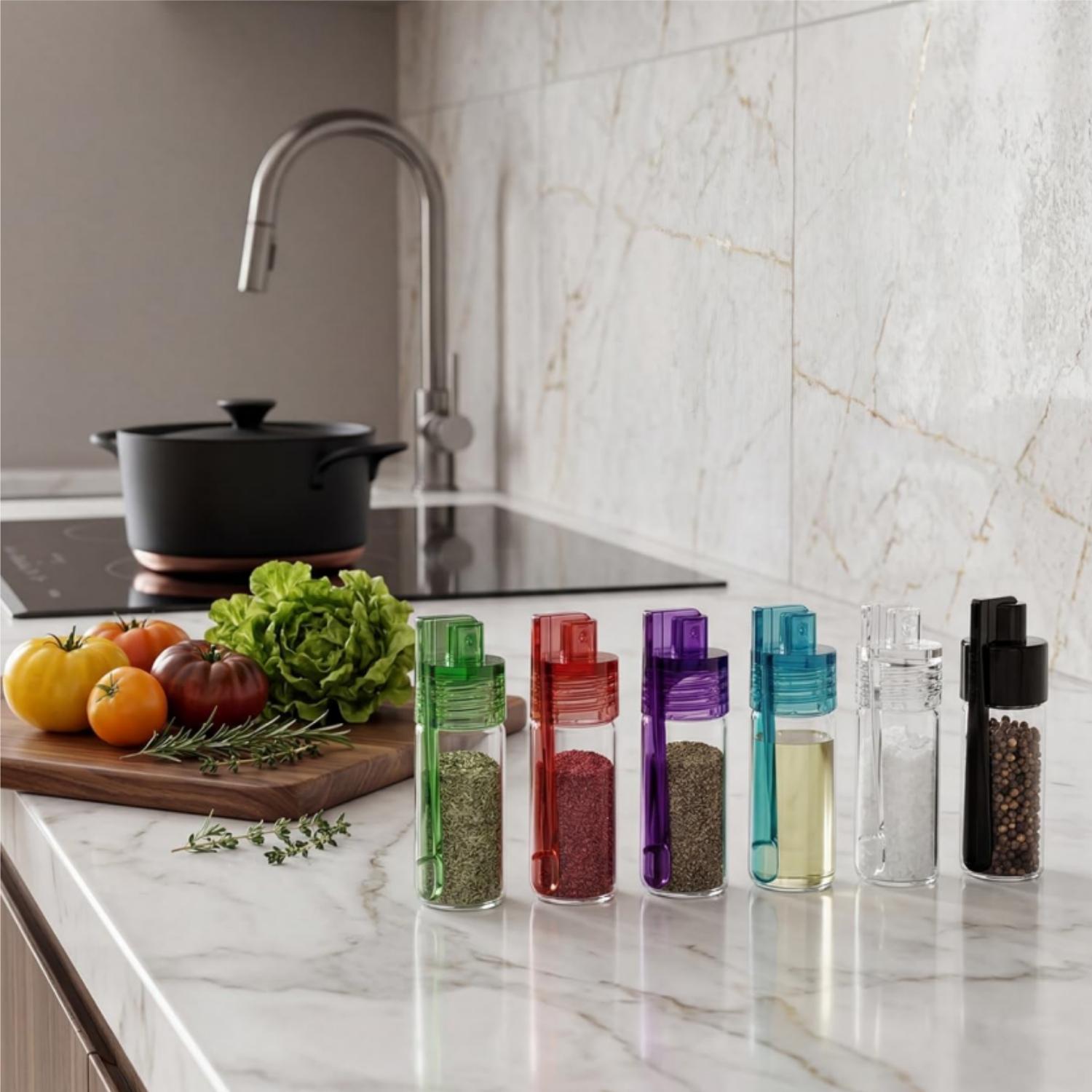 6PCS Travel Spice Containers w - Camping Cooking Box Set review and price