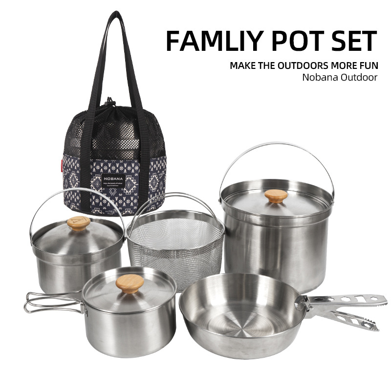 NOBANA Newest Outdoor Stainles - Camping Cooking Full Set review and price