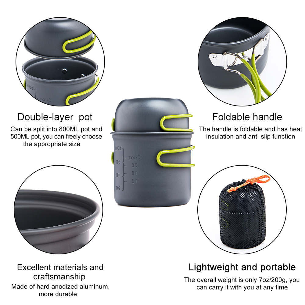 Widesea Ultralight Camping Coo - Camping Cooking Set 2 Person review and price
