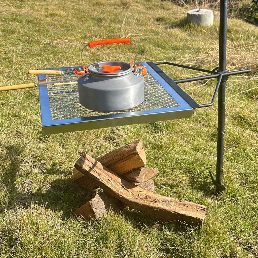 360 ° Adjustable Rotating Camp - Camping Cooking Fire Pit review and price