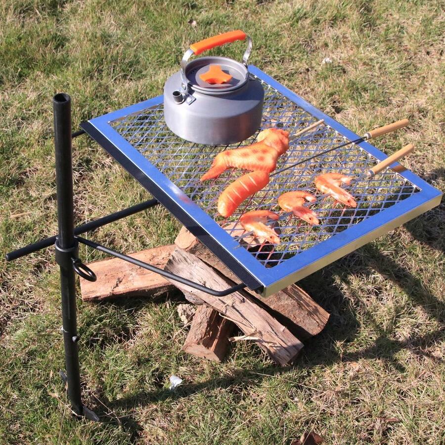 360 ° Adjustable Rotating Camp - Camping Cooking Fire Pit review and price