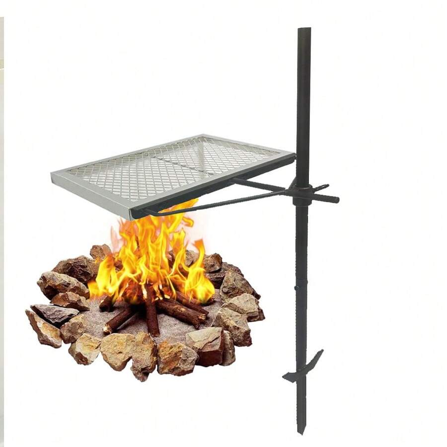 360 ° Adjustable Rotating Camp - Camping Cooking Fire Pit review and price