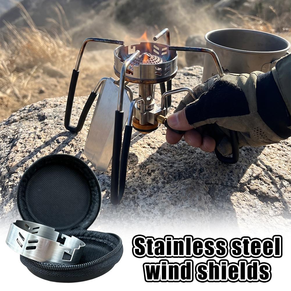 304 Stainless Steel Stove Wind - Camping Cooking Set With Bag review and price