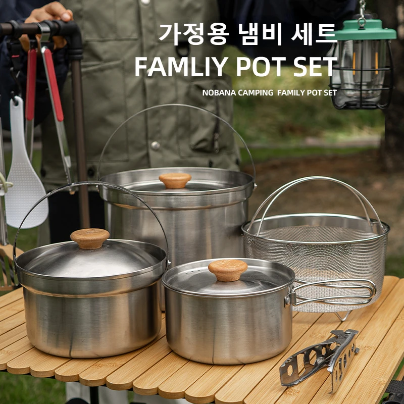 2026 New Outdoor Stainless Ste - Camping Cooking Set With Bag review and price