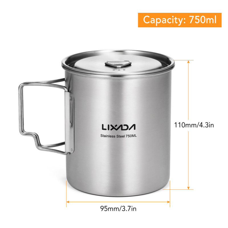 Lixada 750ml Cup Outdoor Stain - Camping Cooking Set With Bag review and price