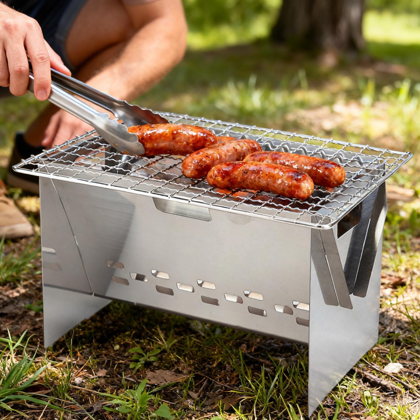 Stainless steel Charcoal Grill - Camping Cooking Fire Pit review and price