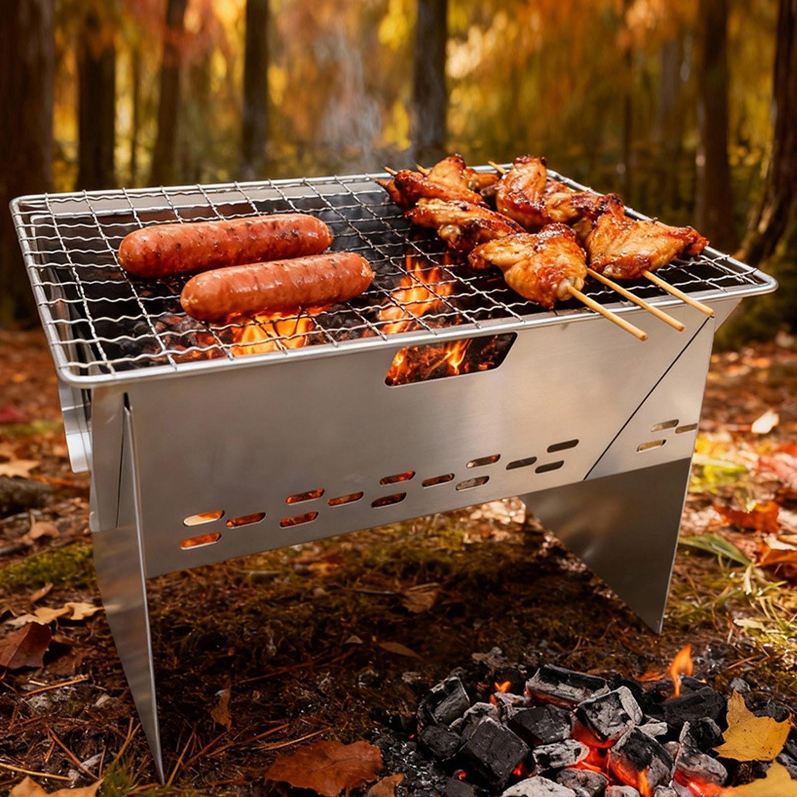 Stainless steel Charcoal Grill - Camping Cooking Fire Pit review and price