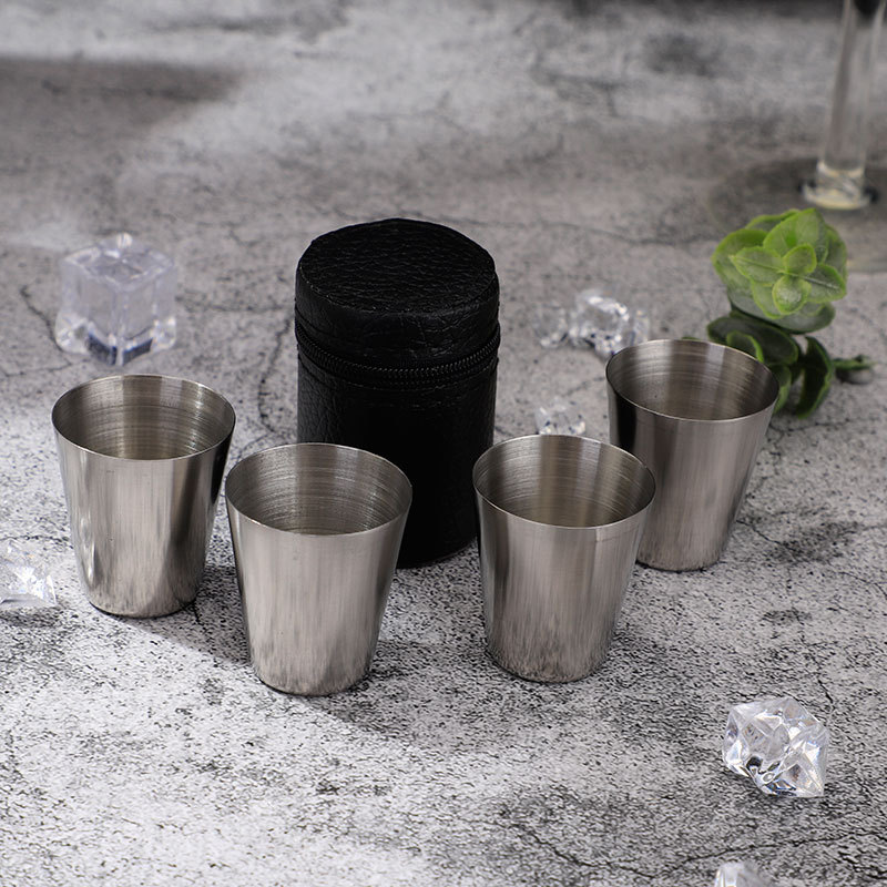 Stainless Steel Shot Glass Set - Camping Cooking Set With Bag review and price
