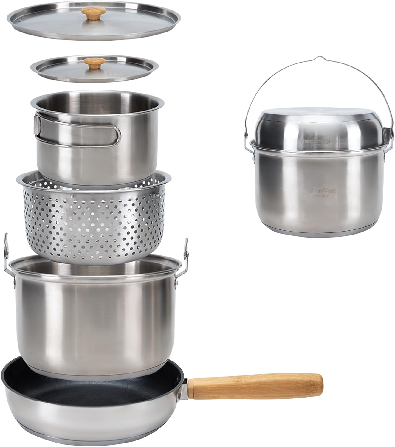 304 Stainless Steel Camping Co - Camping Cooking Set With Bag review and price