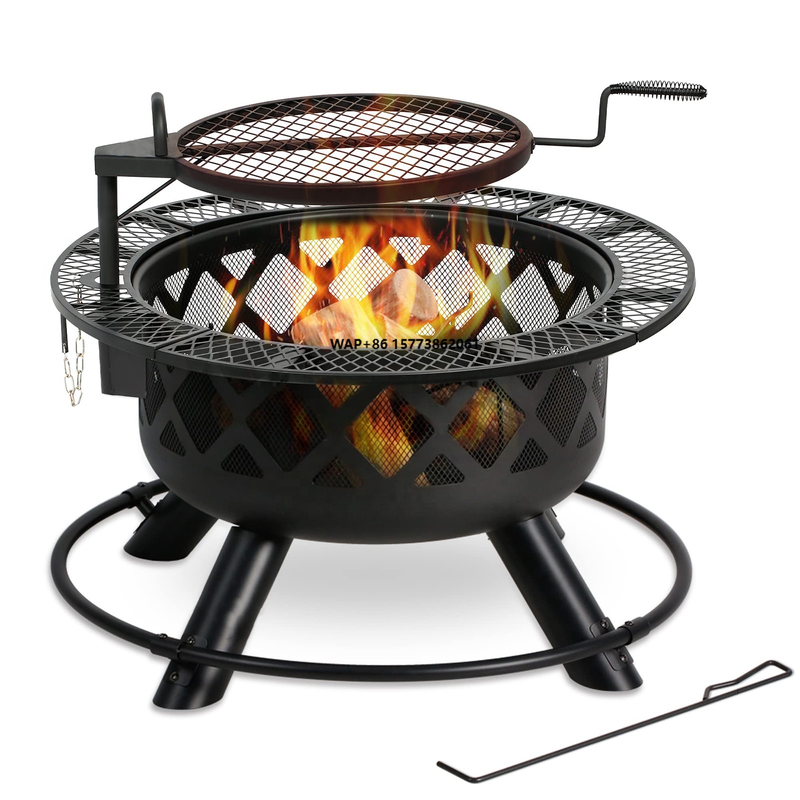 Large Outdoor Wood Burning Fir - Camping Cooking Fire Pit review and price