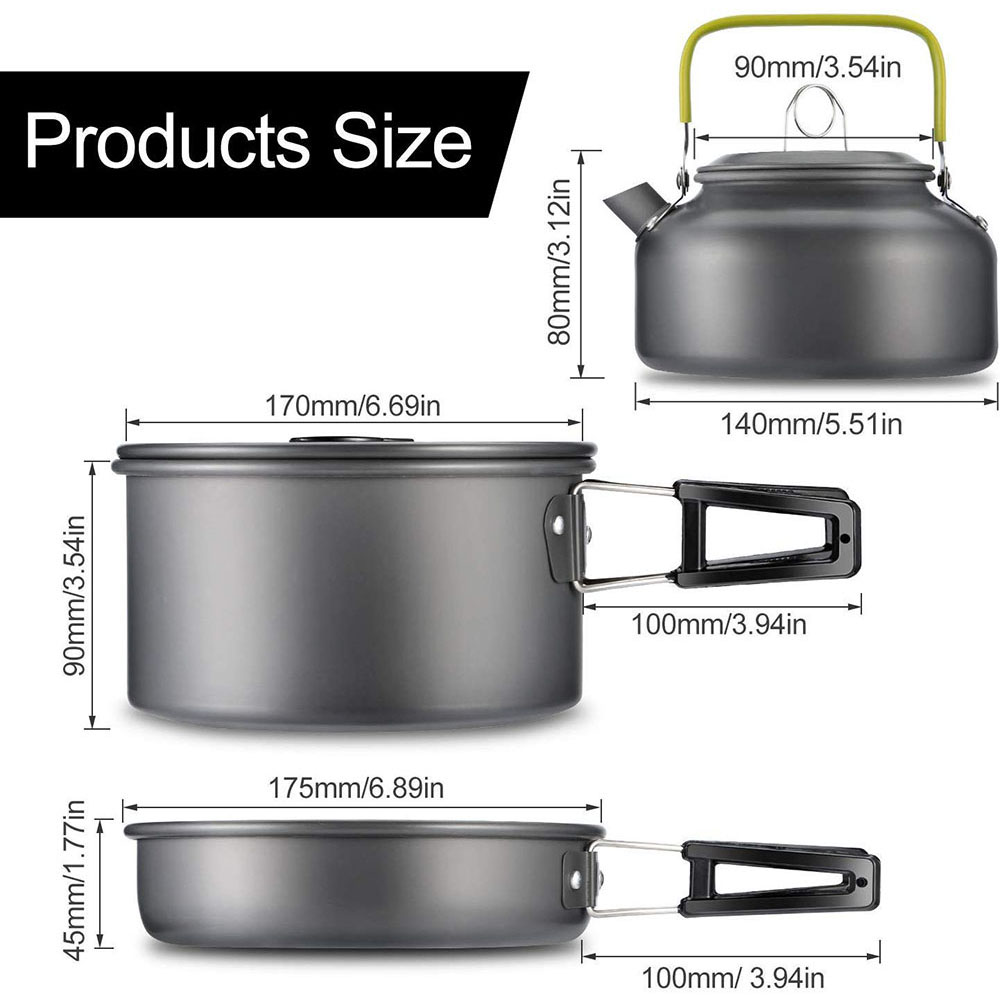 Outdoor Camping Cookware Set A - Camping Cooking Set 2 Person review and price