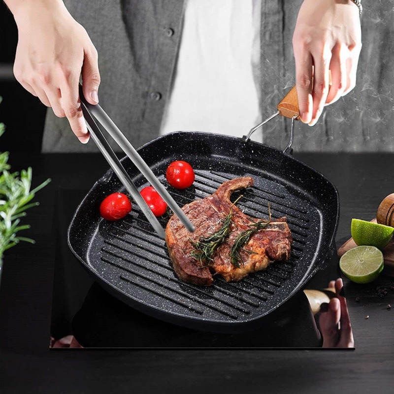 Square Grilling Skillet Steak  - Skillet Cast Iron Camp review and price
