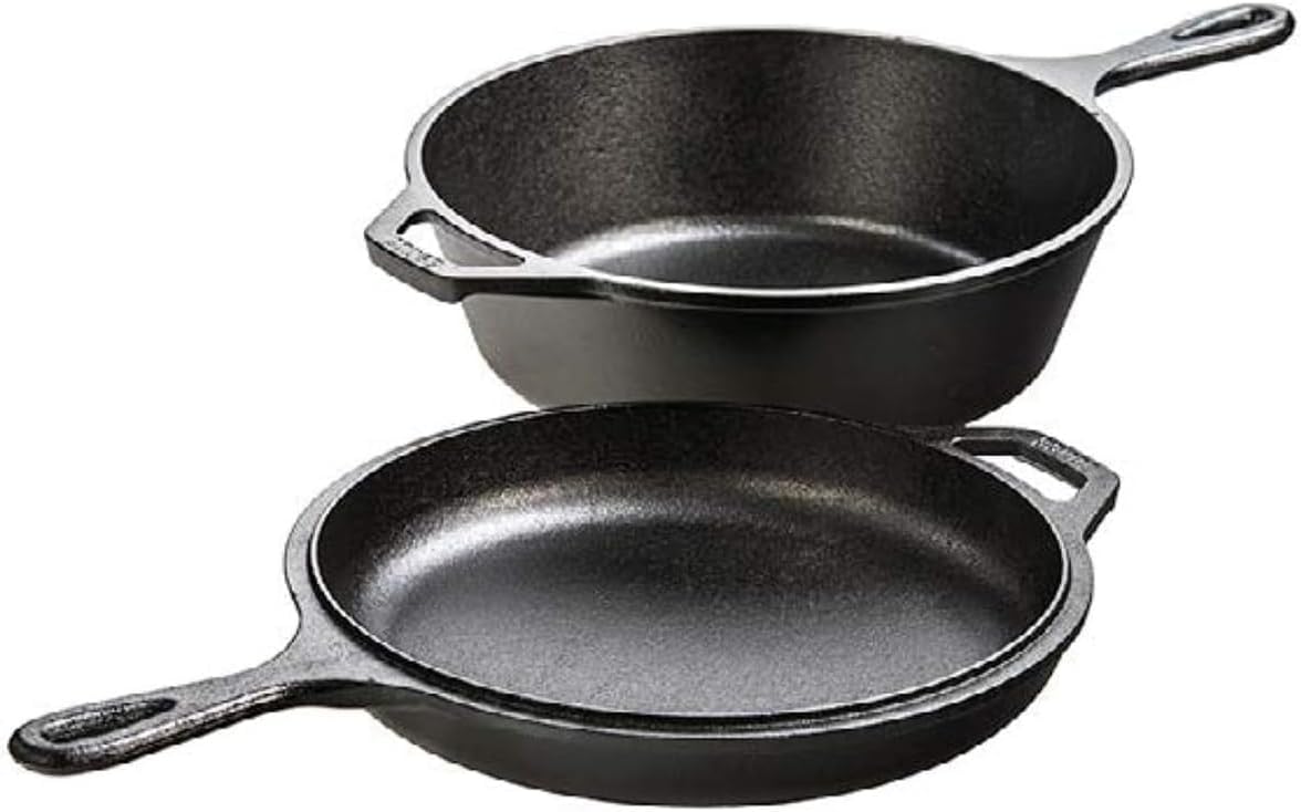 2-in-1 Cast Iron Combo Cooker: - Skillet Cast Iron Camp review and price