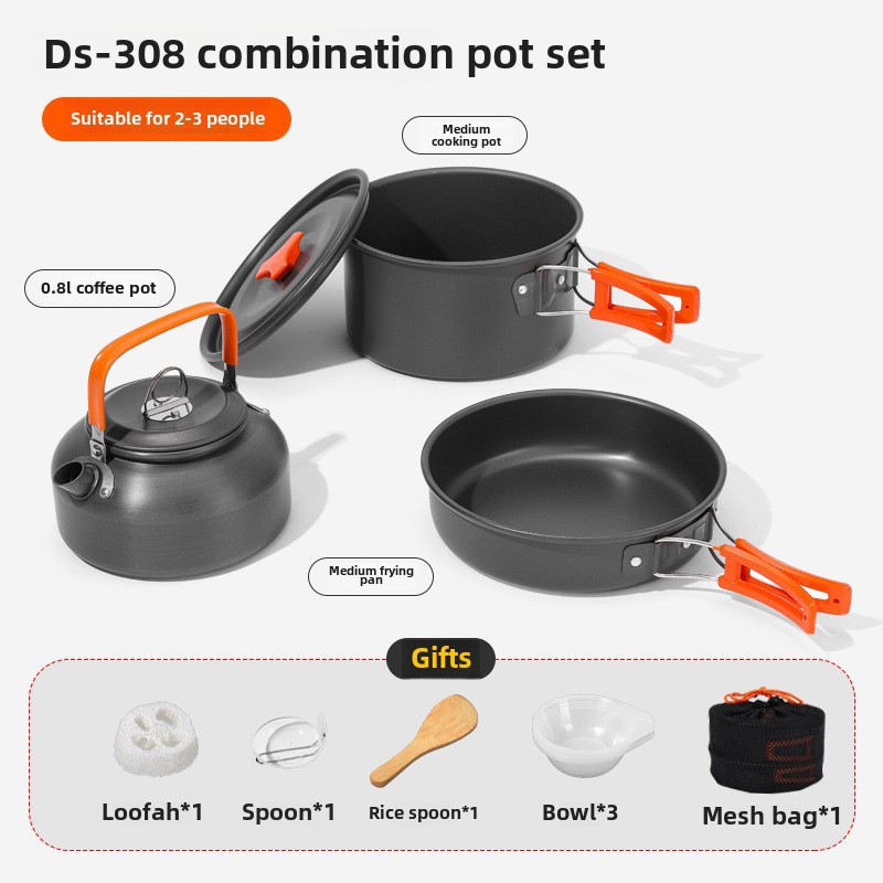 Outdoor Camping Cookware Set f - Camping Cooking Set 2 Person review and price