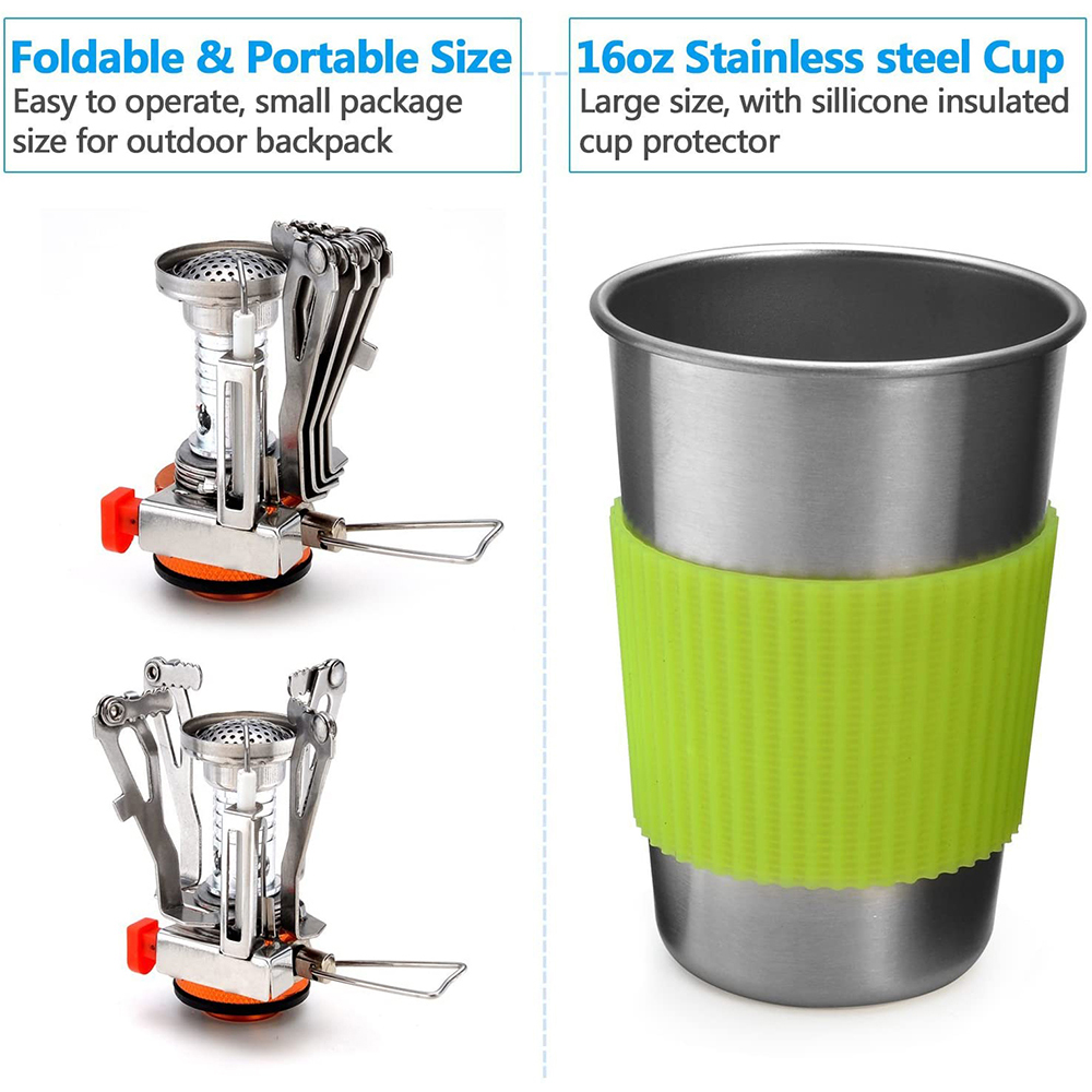 Camping Cookware Kit with Stov - Camping Cooking Recipes review and price