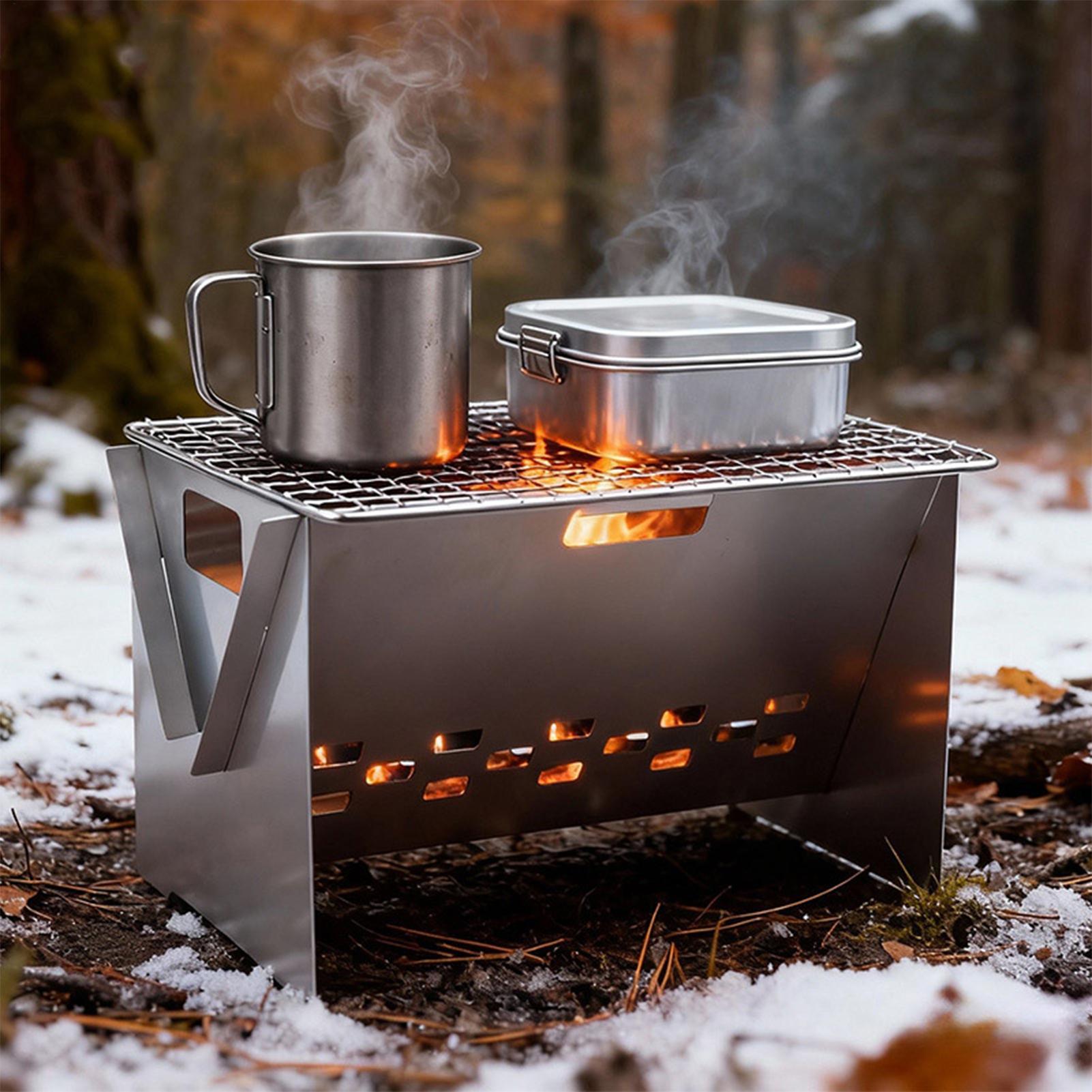 Foldable Portable Charcoal Gri - Camping Cooking Fire Pit review and price